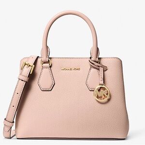 Michael Kors Nude Camille Small Satchel Leather Handbag